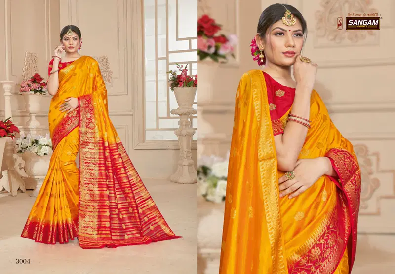 Sangam Natasha Latest Fancy Designer Festive Wear Pure Soft Silk Sarees 